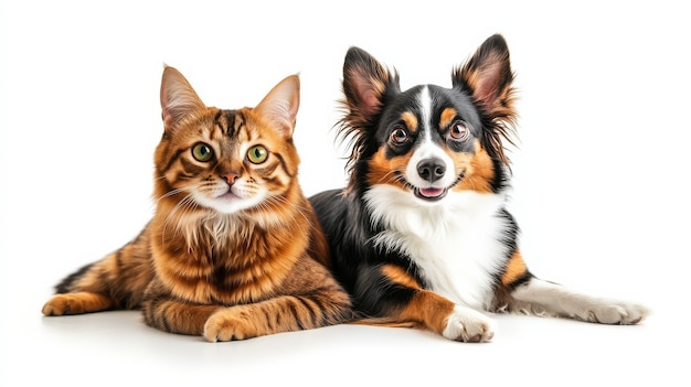 Free Photo view of cats and dogs being friends