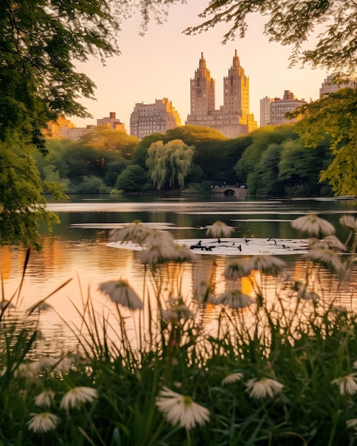 View of central park in new york city