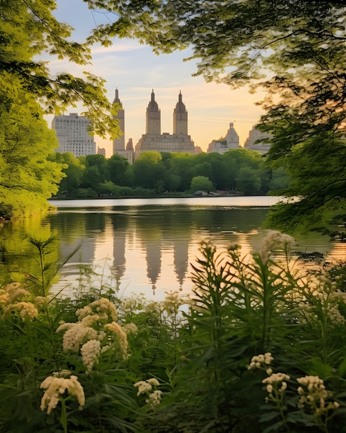 View of central park in new york city