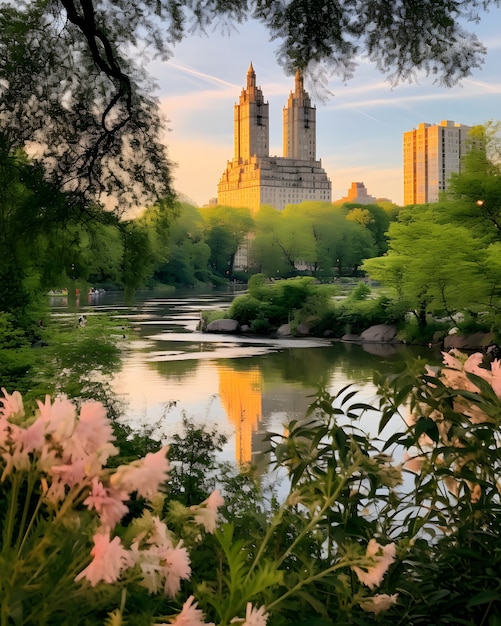 View of central park in new york city