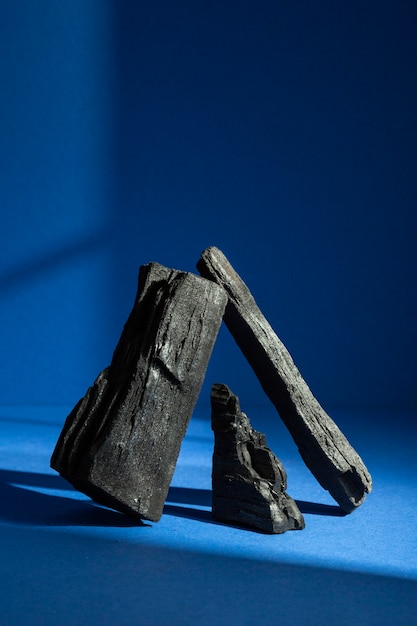 Free Photo view of charcoal in different forms