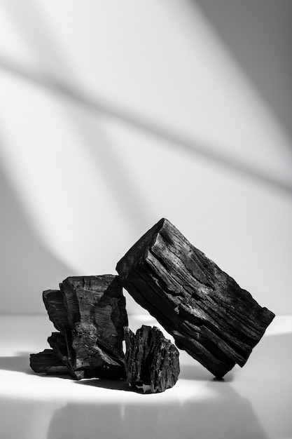 Free Photo view of charcoal in different forms