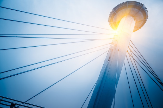 Free photo view of chifeng bridge-landmark of tianjin,china