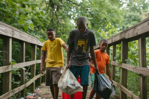 View of children practicing health and wellness activity