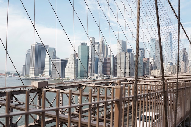 View of the city from a bridge