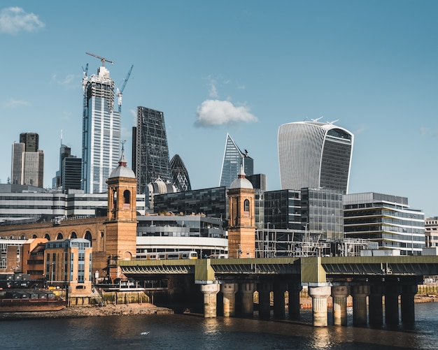 View of The City of London on a sunny clear day