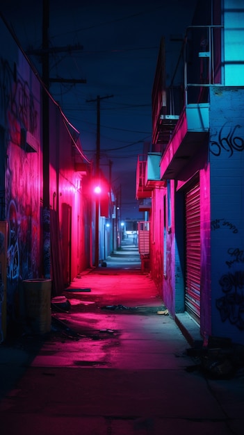 View of city street at night