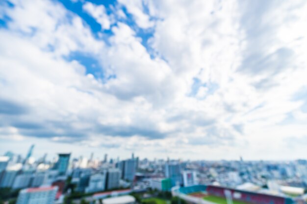 View of the city with clouds