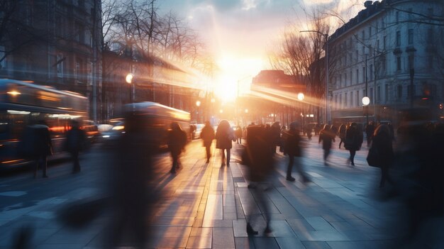 View of city with motion effect