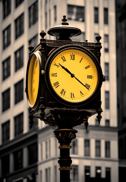 Free Photo view of clock in new york city