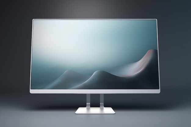 Free photo view of computer monitor display