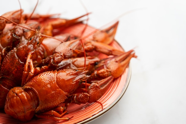 View of cooked crawfish