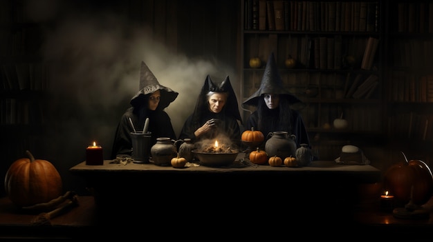 View of daunting witches