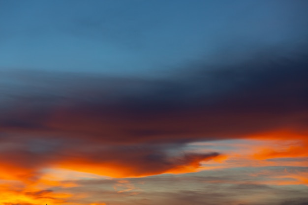 View of dawning sky and sun rise. nature background