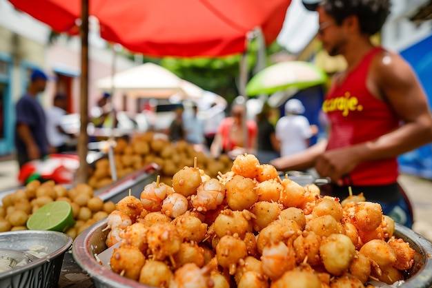 Free photo view of delicious and appetizing street food