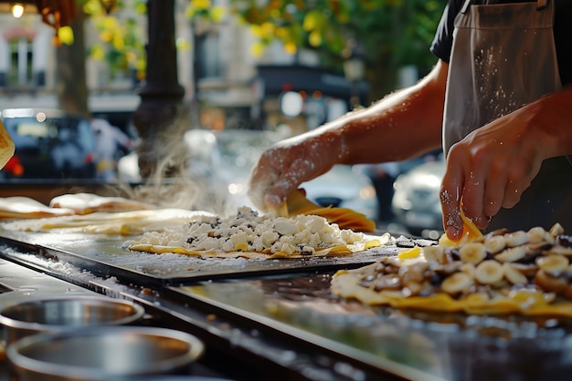 Free photo view of delicious and appetizing street food