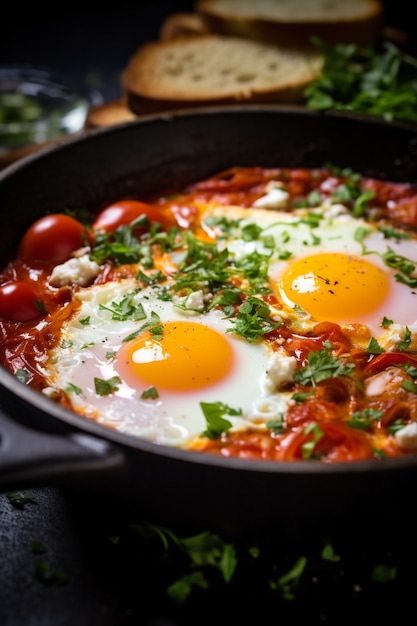 Free photo view of delicious egg dish