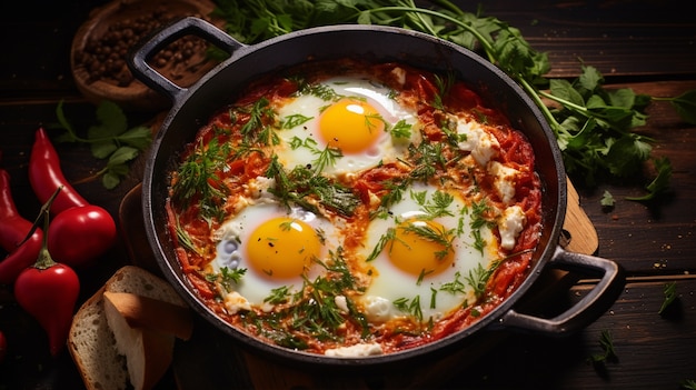 Free photo view of delicious egg dish