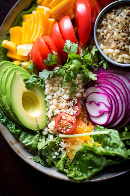 View of delicious food dish