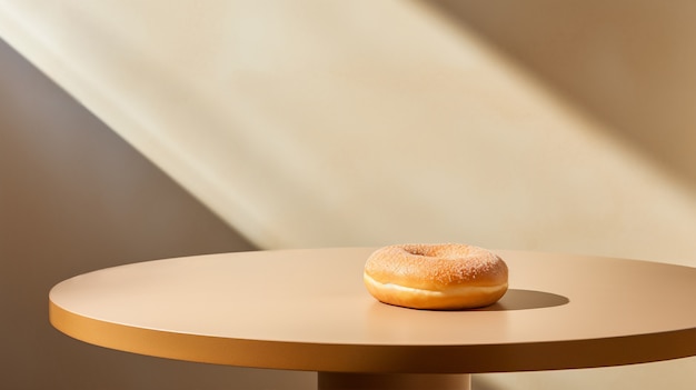 Free photo view of delicious glazed donut