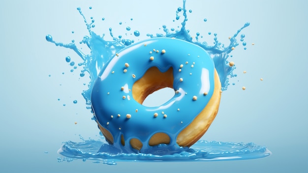 Free Photo view of delicious glazed donut