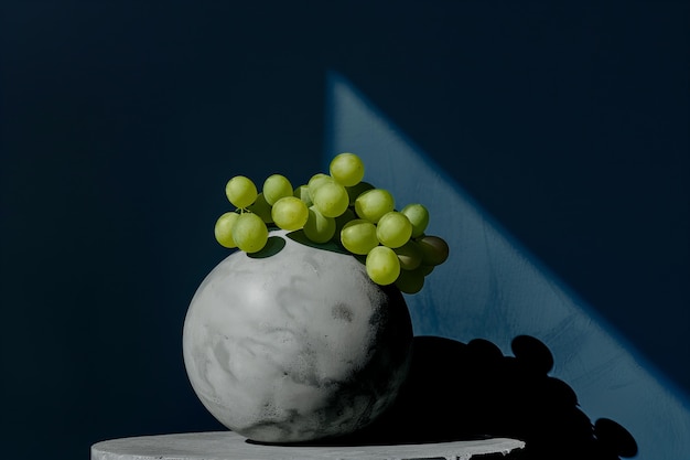 Free photo view of delicious green grapes