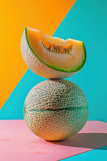 Free Photo view of delicious and healthy cantaloupe melon