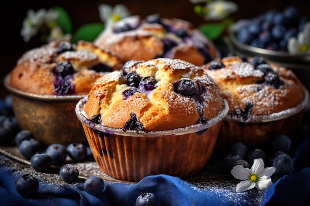 Free photo view of delicious muffin