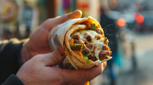 Free photo view of delicious shawarma dish