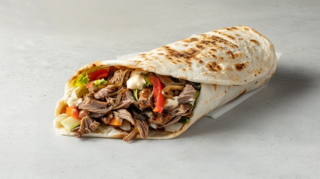 Free Photo view of delicious shawarma dish