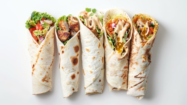 View of delicious shawarma dish