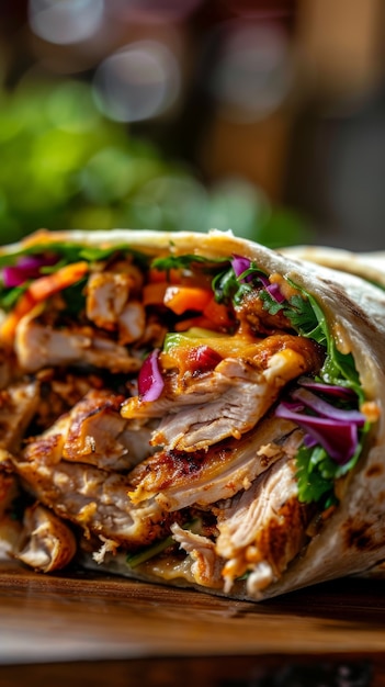 Free Photo view of delicious shawarma dish