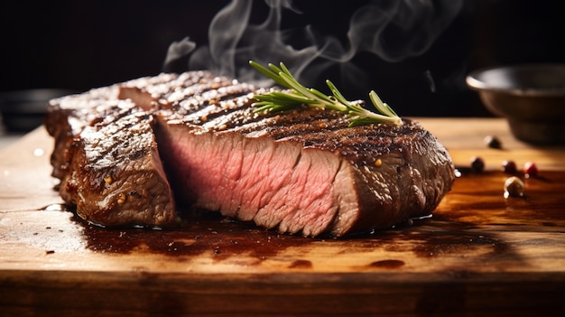 Free photo view of delicious steak dish