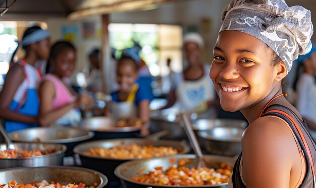 View of diverse adolescents practicing health and wellness activities for themselves and their community