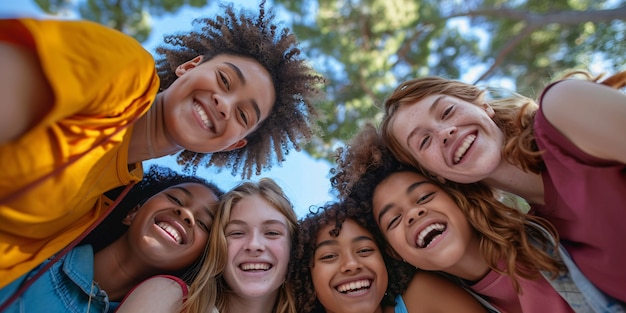 View of diverse adolescents practicing health and wellness activities for themselves and their community