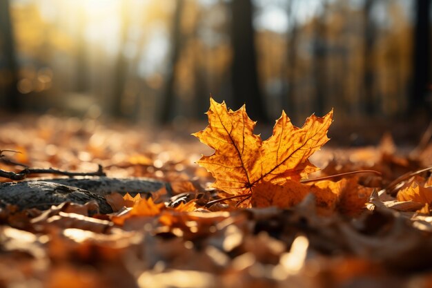 View of dry autumn leaves