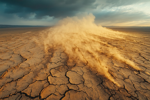 Free photo view of dry and parched soil in nature