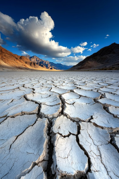 View of dry and parched soil in nature