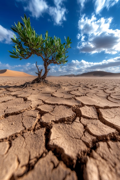 Free photo view of dry and parched soil in nature