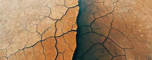 Free photo view of dry and parched soil in nature