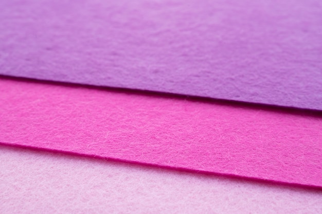 Free photo view of felt fabric in pink and purple tones