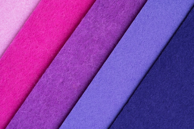 Free photo view of felt fabric in pink and purple tones