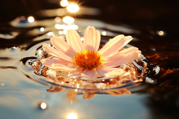 View of flower on water