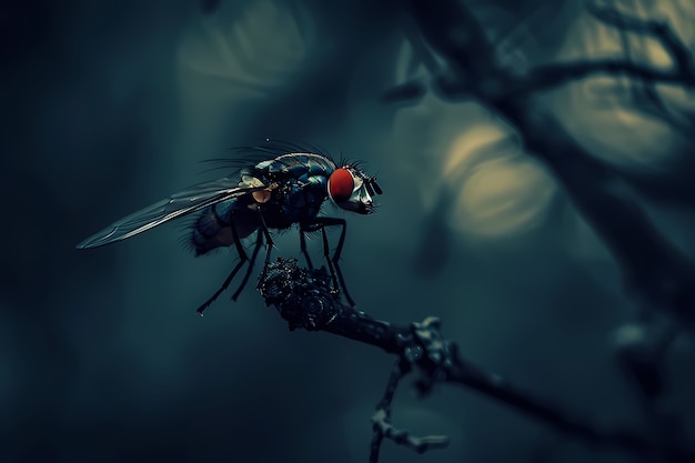 Free Photo view of fly insect with wings