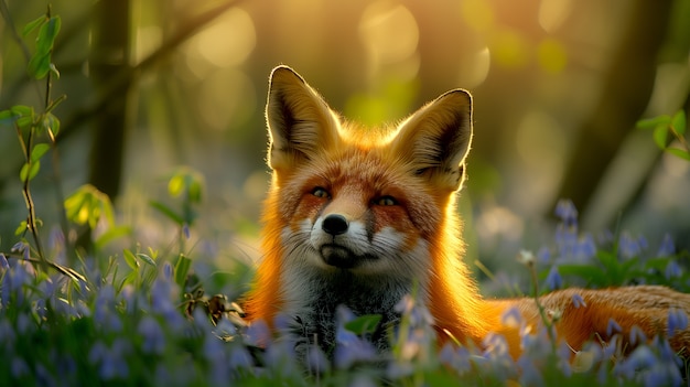 Free Photo view of fox in nature with lots of details