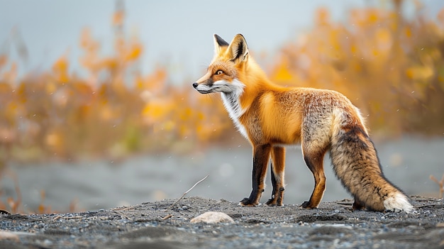 Free photo view of fox in nature with lots of details