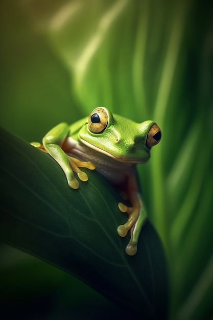 View of frog in nature