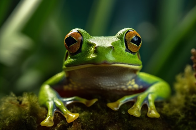 Free Photo view of frog in nature