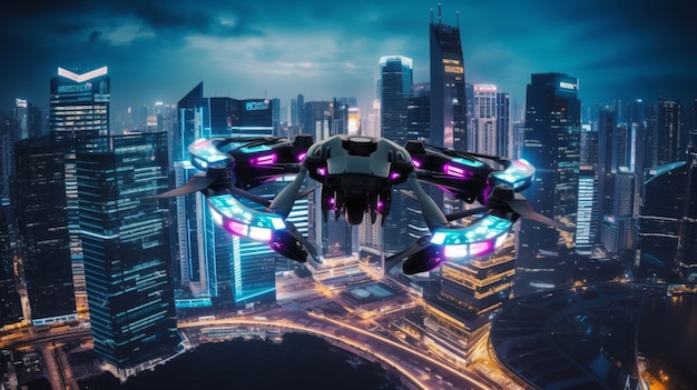 Free Photo view of futuristic drone