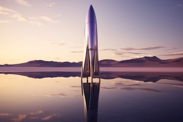 Free photo view of futuristic space rocket